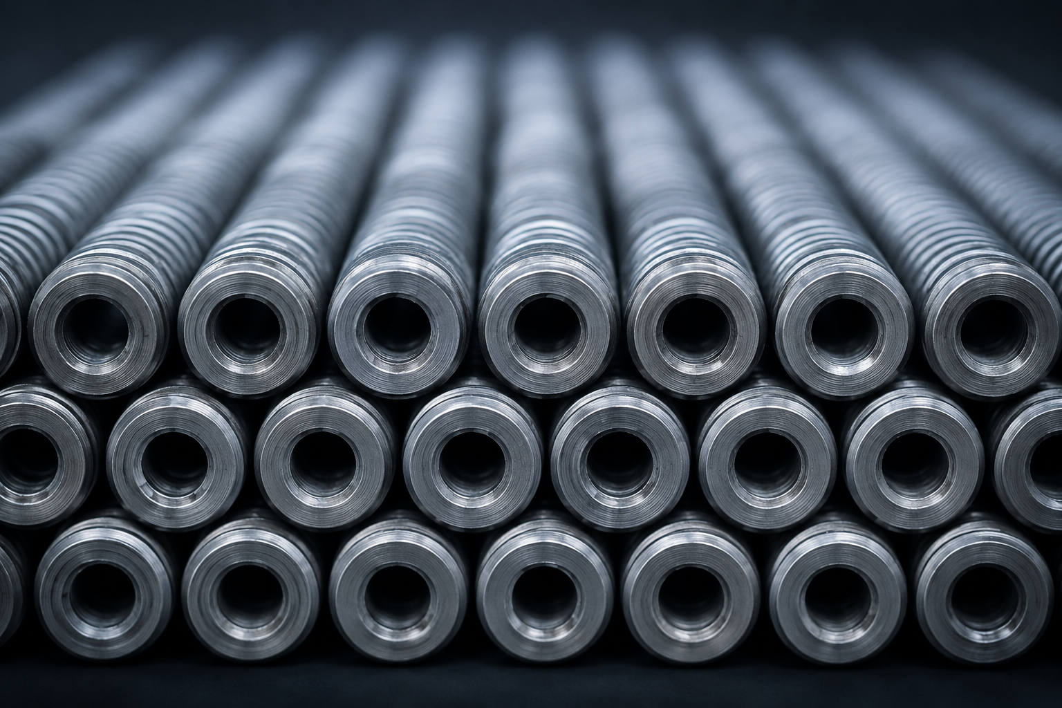 Threaded rod ends stacked