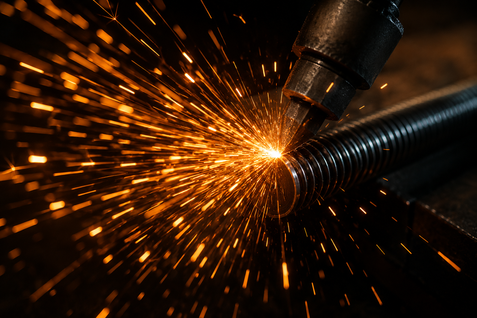 Rod cutting with sparks